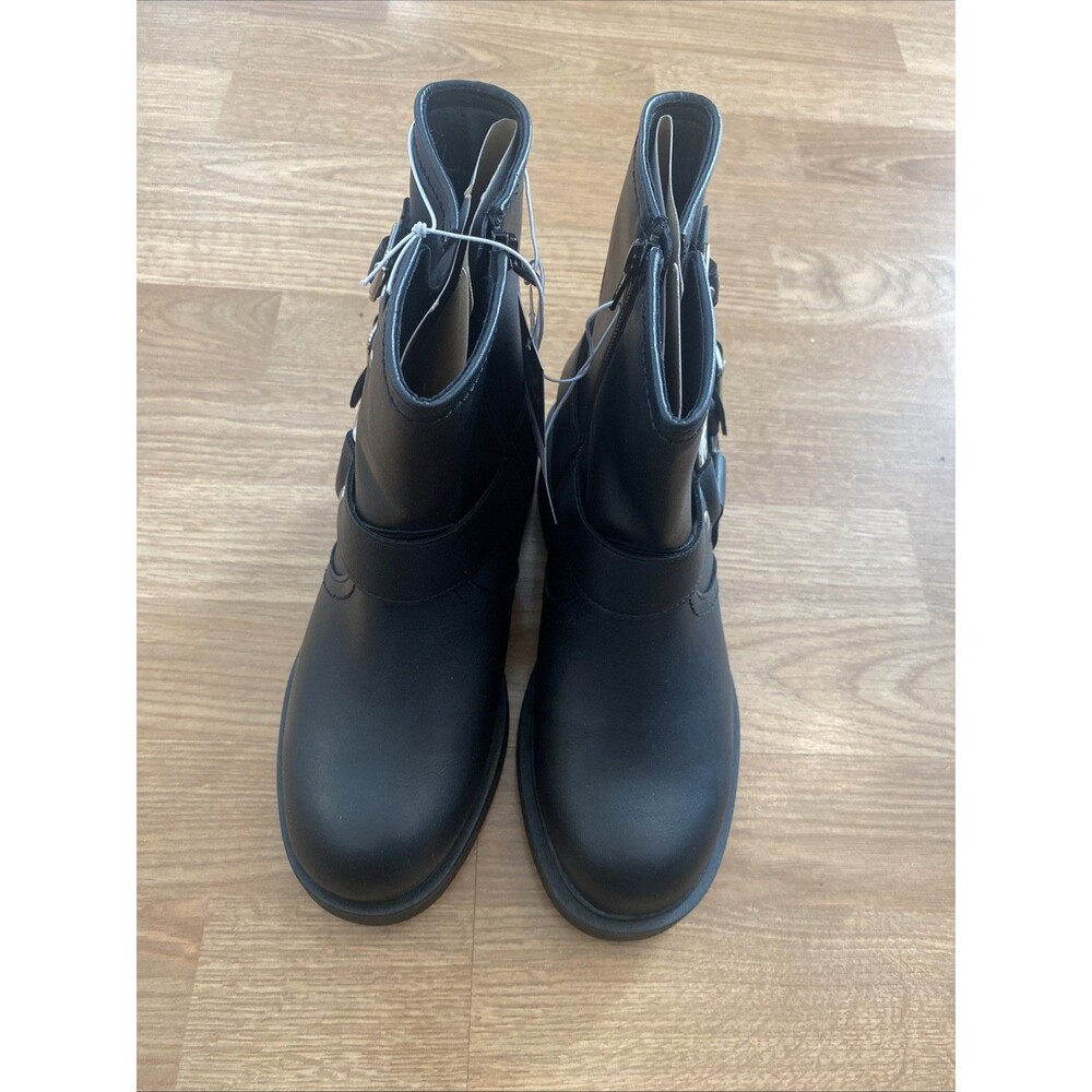 New Universal Thread Women's Connor Harness Buckle Ankle Boots Black 6.5 Wide - Picture 6 of 16
